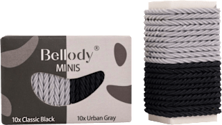 Haargummis Mini Schwarz & Grau Bellody