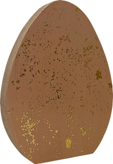 Holzaufsteller, Ei gesprenkelt, apricot-gold, 1 St