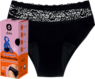 Periodenunterwäsche Slip Spitze schwarz Gr. M  dais