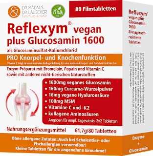 Reflexym vegan plus Glucosamin 1600 Madaus & Lauscher