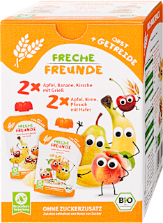 Bio gyümölcspüré mix, 10 hónapos kortól Freche Freunde