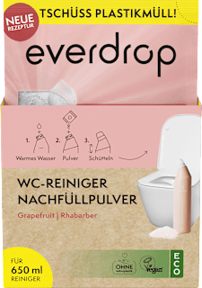 WC-Reiniger Nachfüllpulver Grapefruit & Rhabarber everdrop