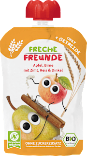 Quetschie Apfel, Birne mit Zimt, Reis & Dinkel ab 6 Monaten  Freche Freunde