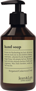 Flüssigseife bergamot & cedarwood Jean&Len
