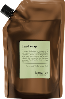 Flüssigseife bergamot & cedarwood, Nachfüllpack Jean&Len