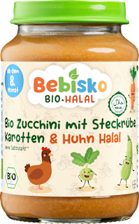 Menü Zucchini, Steckrübe & Huhn Halal ab dem 8. Monat Bebisko