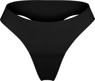 Periodenunterwäsche String Seamless schwarz, Gr. 50-52 ooia