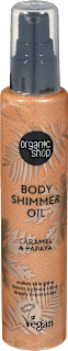 Olje za telo z bleščicami Caramel & Papaya organic shop