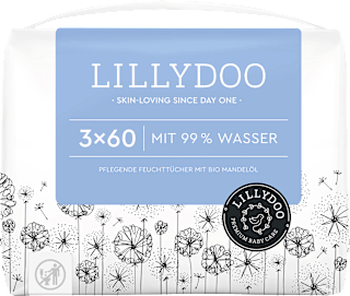 Feuchttücher mit 99 % Wasser (3x60 St) Lillydoo