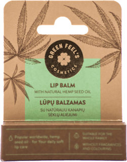 Balsam cu ulei de cânepă pentru buze Green Feel's