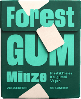 Kaugummi, Minze, zuckerfrei (10 Stück) Forest GUM
