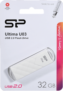 USB-ključ 2.0 Flash Drive Ultima U06, 32GB, bel SILICON POWER