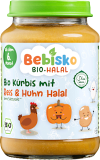 Menü Kürbis mit Reis & Huhn Halal ab dem 6. Monat Bebisko