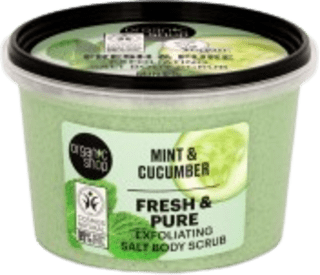 Solni piling za tijelo Mint & Cucumber  organic shop
