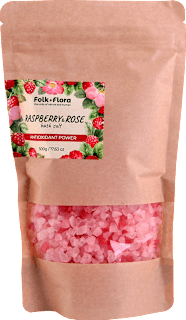 sůl do koupele Raspberry & Rose Folk & Flora