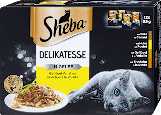 Nassfutter Katze Delikatesse in Gelee Geflügel Variation Sheba