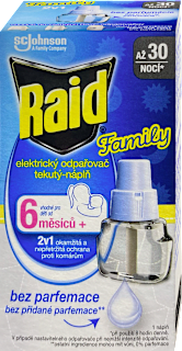 Family náhradní náplň pro elektrický odpařovač komáři Raid