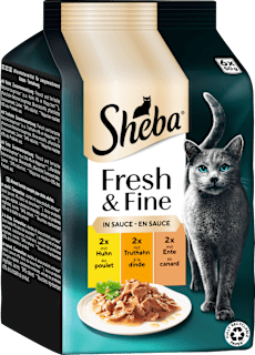 Nassfutter Katze Fresh & Fine Huhn, Ente & Truthahn in Sauce Sheba