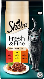 Nassfutter Katze Fresh & Fine Huhn, Lamm & Rind in Sauce Sheba