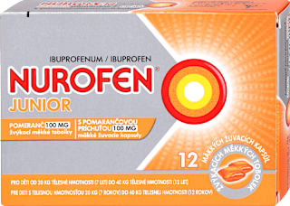 tablety Junior Active 100 mg pomeranč NUROFEN