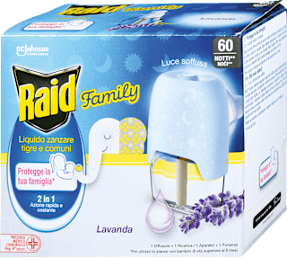Električni aparatić sa tekućinom protiv komaraca Family - lavanda Raid
