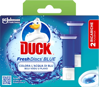 Fresh Discs Blue gel za čišćenje i osvježavanje WC školjke, 2 x 36 ml DUCK