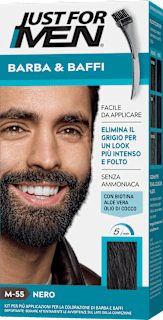 Colorazione Semipermanente Barba e Baffi Nero M55 JUST FOR MEN