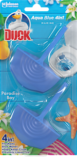 Ароматизатор за тоалетна Aqua Blue 4в1 Paradise bay, 2x40g DUCK