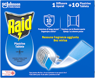 Diffusore per piastrine antizanzare con ricariche Raid