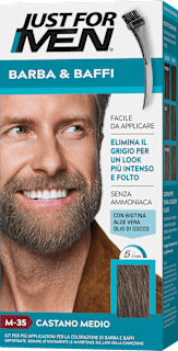 Colorazione Semipermanente Barba e Baffi Castano Medio M35 JUST FOR MEN