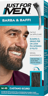 Colorazione Semipermanente Barba e Baffi Castano Scuro M45 JUST FOR MEN