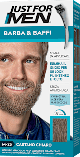 Colorazione Semipermanente Barba e Baffi Castano Chiaro M25 JUST FOR MEN