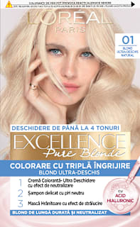 Vopsea de păr permanentă cu amoniac 01 L'ORÉAL PARiS EXCELLENCE Creme