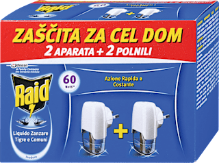 Električni aparat proti komarjem Liquido, brez vonja Raid