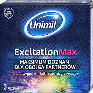 Prezerwatywy lateksowe prążkowane EXCITATION MAX  UNIMIL