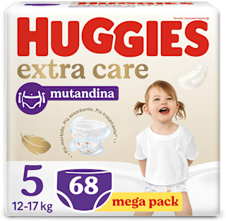 Pannolini a mutandina extra care mega pack taglia 5 (12-17 kg) Huggies