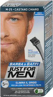 Gélová farba na bradu a fúzy pre mužov - M-25 Castano Chiaro JUST FOR MEN