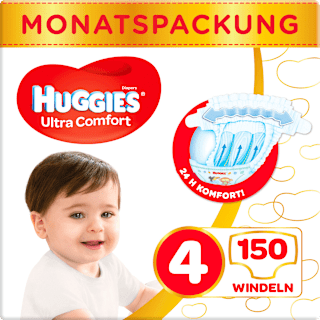 Windeln Ultra Comfort Gr. 4 (7-18 kg), Monatsbox Huggies
