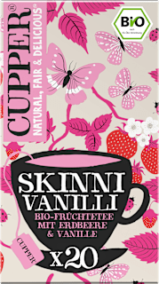 Früchtetee "Skinni Vanilli" mit Erdbeere & Vanille (20 Beutel) Cupper