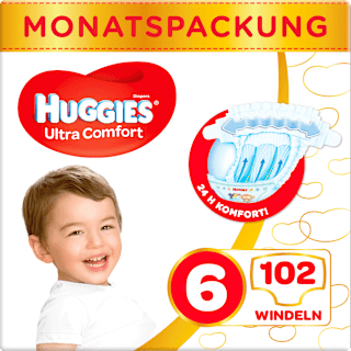 Windel Ultra Comfort Gr. 6 (15-30 kg), Monatsbox Huggies