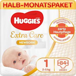 Windeln Newborn Gr. 1 (2-5 kg), Halb-Monatsbox Huggies