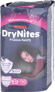 Mutandine assorbenti notte ragazza 8-13 anni (30-48 kg) DryNites