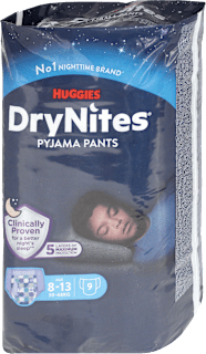 Mutandine assorbenti notte ragazzo 8-13 anni (30-48 kg) DryNites