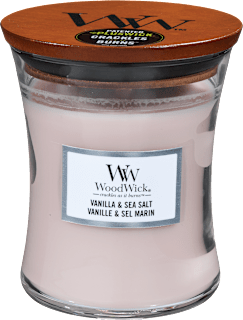 Dišeča sveča Vanilla & Sea Salt Wood Wick