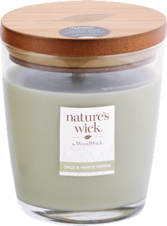 Vonná sviečka stredná Sage & White Pepper nature's wick