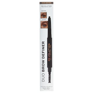 DUO BROW dvostrana olovka za obrve- Dark brown REVOLUTION