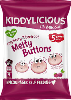 Ovocno-zeleninové gombíky malina s cviklou KIDDYLICIOUS