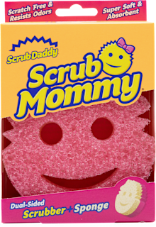 Burete de vase roz Scrub Daddy