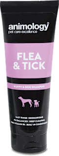 Protiparazitný šampón pre psy a šteňatá Flea & Tick animology