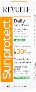 Cremă de față pentru ten mixt/gras cu SPF50+ REVUELE